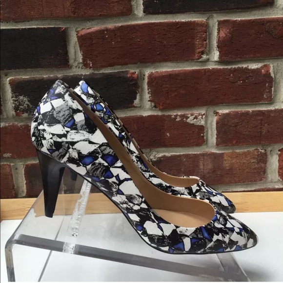 Joes Stiletto Pump Heels SZ 7.5 MultiColor Leather - Picture 3 of 8